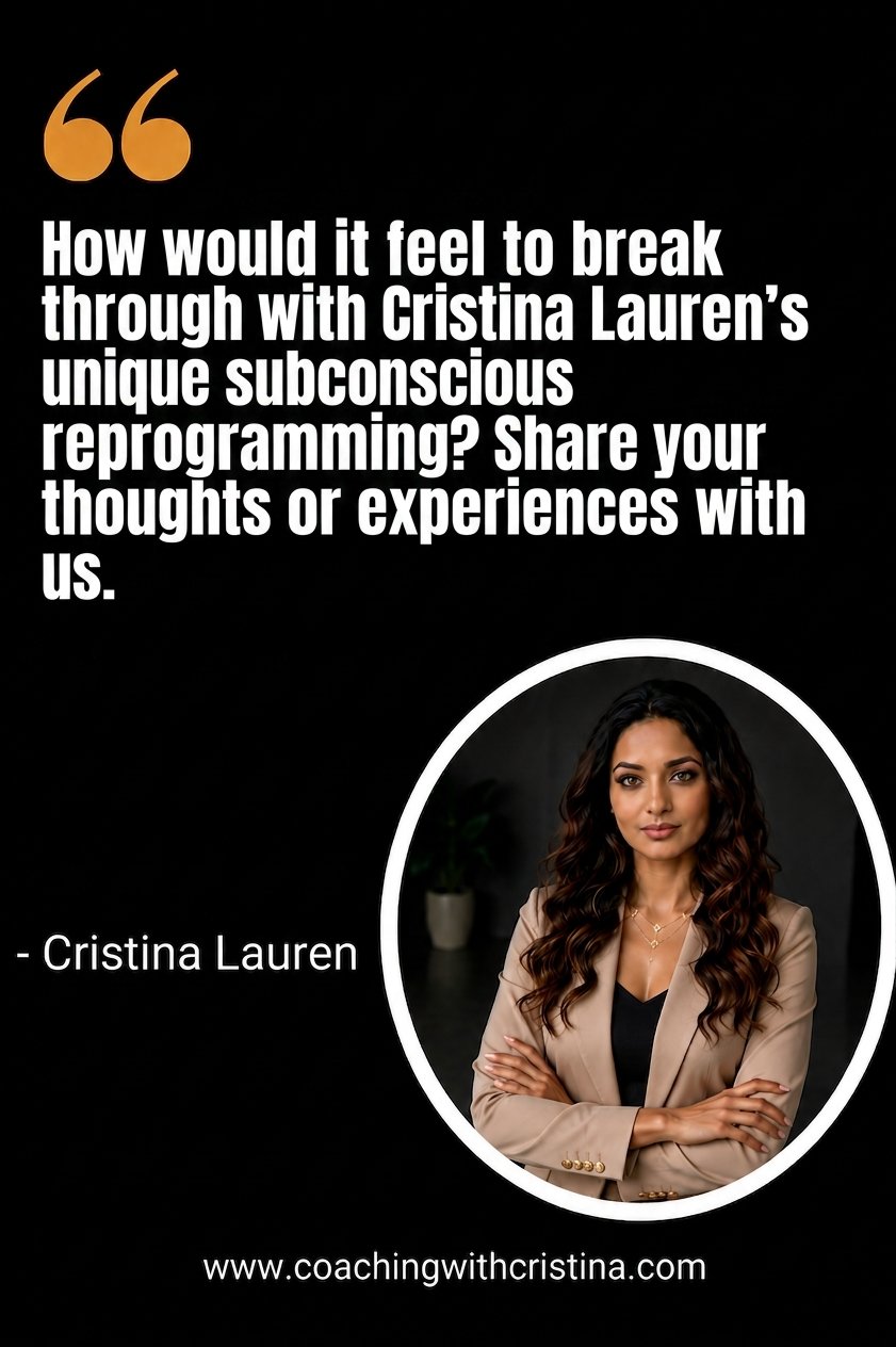How would it feel to break through with Cristina Laurens unique subconscious reprogramming Share your thoughts or experiences with us. 2026 06 02T130155.539Z Coaching with Cristina